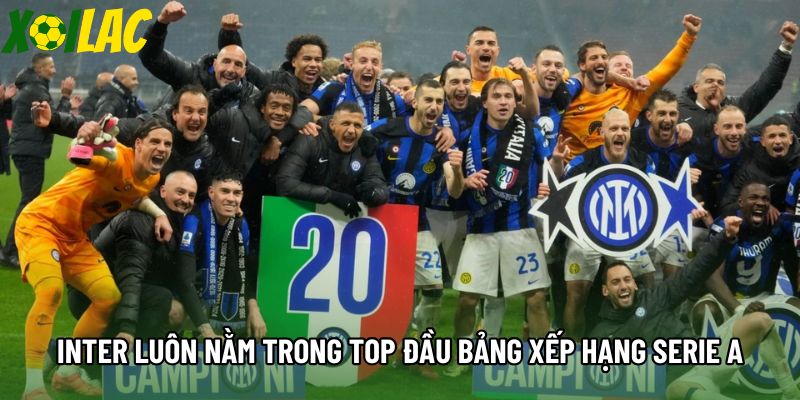 Inter luôn nằm trong top đầu bảng xếp hạng Serie A