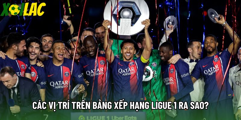 Các vị trí trên bảng xếp hạng Ligue 1 ra sao?